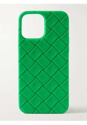 Bottega Veneta - Intrecciato Rubber iPhone 13 Pro Max Case - Men - Green
