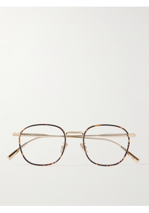 Dior Eyewear - DiorBlackSuitO S2U Round-Frame Tortoiseshell Acetate and Gold-Tone Optical Glasses - Men - Gold