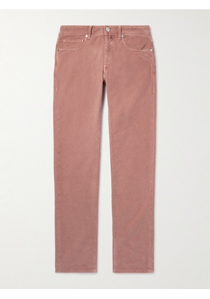 Incotex - Slim-Fit Cotton-Blend Corduroy Trousers - Men - Pink - UK/US 28