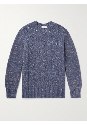 Inis Meáin - Aran Cable-Knit Cashmere Sweater - Men - Blue - S