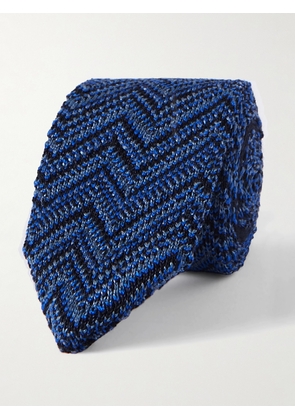 Missoni - 8.5cm Crochet-Knit Wool and Silk-Blend Tie - Men - Blue