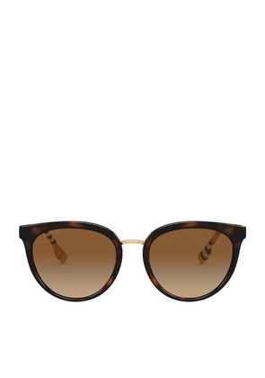 Burberry Tortoiseshell Round Sunglasses