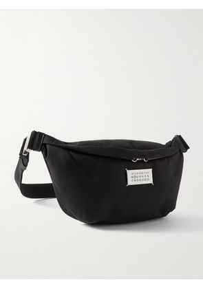 Maison Margiela - Glam Slam Logo-Appliquéd Webbing-Trimmed Canvas Belt Bag - Men - Black