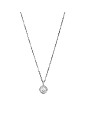 Chopard White Gold And Diamond Happy Diamonds Icons Pendant Necklace
