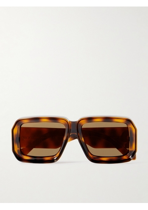 LOEWE - Paula's Ibiza Dive Oversized Square-Frame Tortoiseshell Acetate Sunglasses - Men - Brown