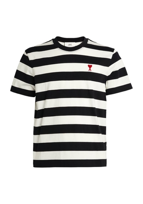 Ami Paris Cotton Striped T-Shirt