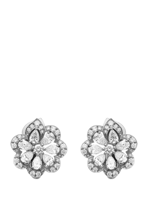 Chopard White Gold And Diamond Precious Lace Mini-Froufrou Earrings