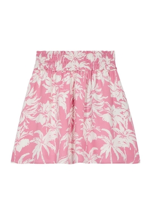 The Kooples Floral Print Smocked Mini Skirt