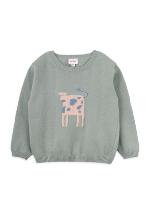 Knot Embroidered Cow Sweater (6-36 Months)