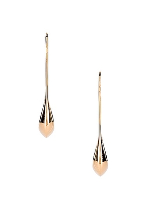 Lemaire Long Drop Earrings in Gold - Metallic Gold. Size all.