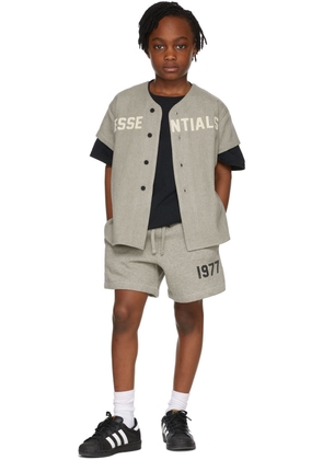 Fear of God ESSENTIALS Kids Grey Baseball T-Shirt