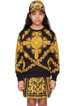 Versace Kids Black Maschera Baroque Sweatshirt