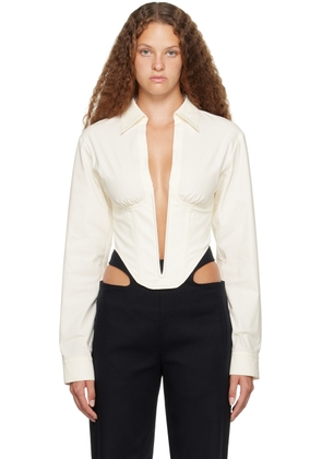 Dion Lee White V-Wire Corset Shirt