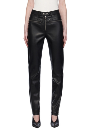 Ksubi Black Vivienne Faux-Leather Trousers