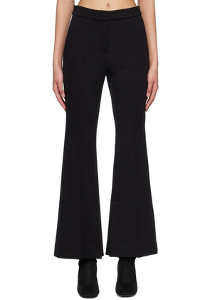 Recto Black Double-Face Flared Trousers