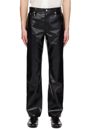 Séfr Black Londre Faux-Leather Trousers