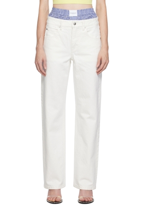 Alexander Wang Off-White Layered Jeans