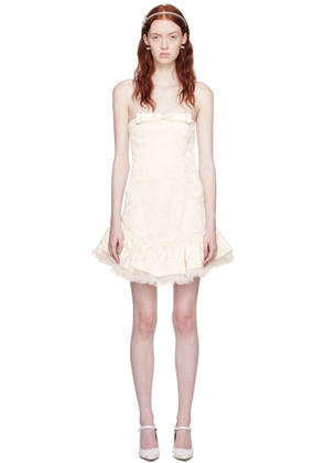 SHUSHU/TONG Off-White Strapless Minidress