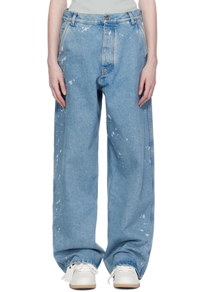Off-White Blue Tapered Jeans