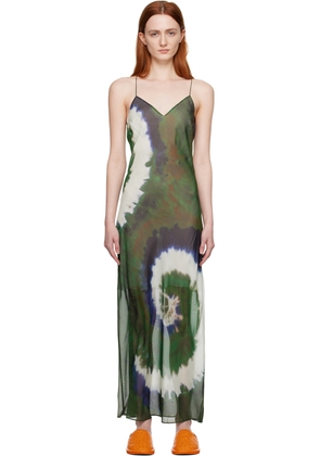 FRAME Green Julia Sarr Jamois Edition Midi Dress