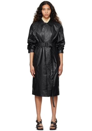LEMAIRE Black Belted Rain Coat