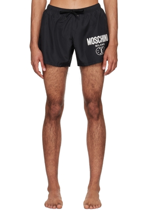 Moschino Black Double Smiley Swim Shorts
