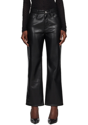 FRAME Black 'Le Jane' Leather Pants