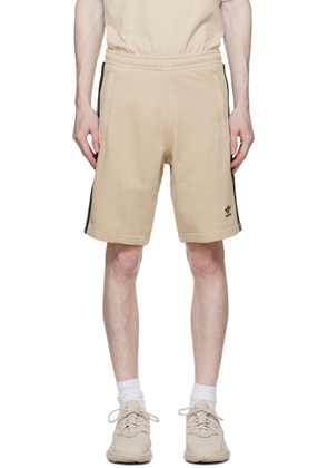 adidas Originals Beige 3-Stripe Shorts