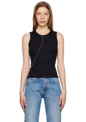 Helmut Lang Black Twisted Muscle Tank Top