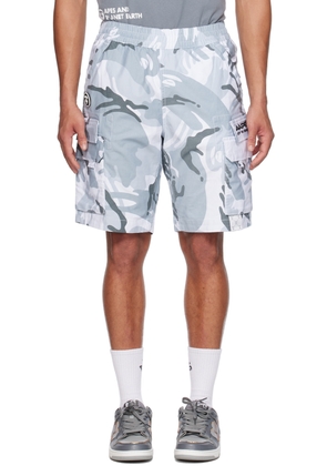 AAPE by A Bathing Ape Gray Camouflage Cargo Shorts