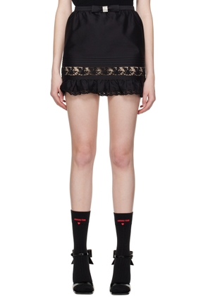 SHUSHU/TONG Black Paneled Miniskirt