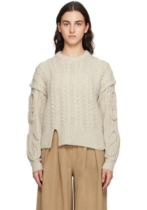 The Garment Gray Canada Cable Braided Sweater