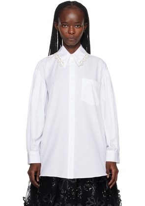Simone Rocha White Classic Puff Sleeve Shirt