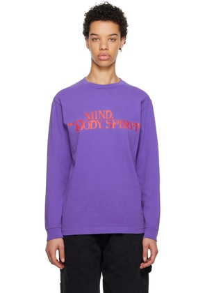 Awake NY Purple 'Mind Body Spirit' Long Sleeve T-Shirt