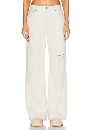 Acne Studios Distressed Wide Leg in White - Neutral. Size 30 (also in ).