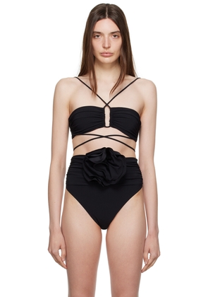 Magda Butrym Black Criss Cross Bikini Top