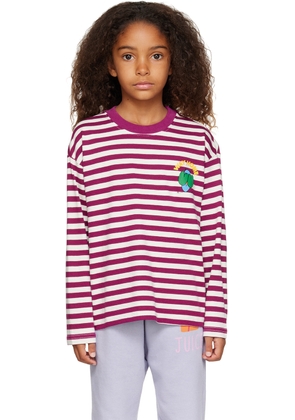 Jellymallow Kids White & Purple Owl Long Sleeve T-Shirt