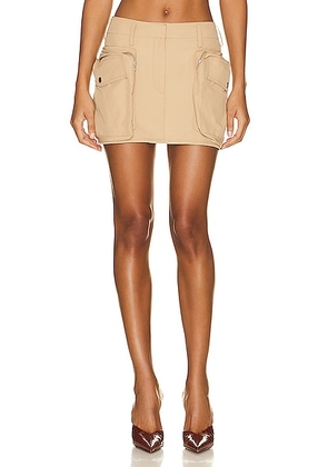 Stella McCartney Utilitarian Mini Skirt in Sand - Tan. Size 38 (also in ).