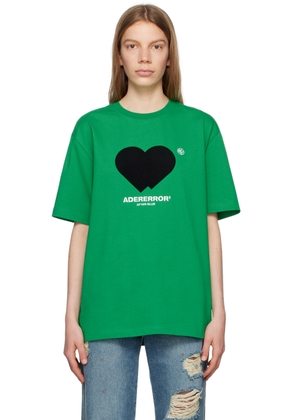 ADER error Green Flocked T-Shirt