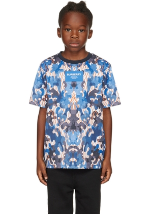 Burberry Kids Blue Camouflage T-Shirt