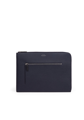 Smythson Small Laptop Case with Zip in Ludlow