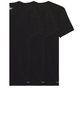 Calvin Klein Underwear Short Sleeve Tee 3 Pack in Black - Black. Size M (also in ).