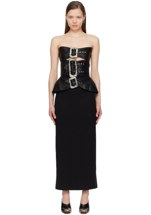 Jean Paul Gaultier Black Buckle Maxi Dress