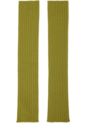 Rick Owens Yellow Ribbed Arm Warmers