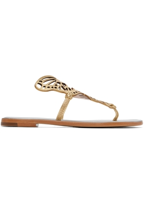Sophia Webster Gold Talulah Flat Sandals