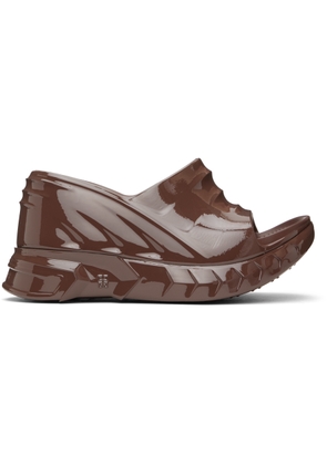 Givenchy Brown Marshmallow Wedge Sandals