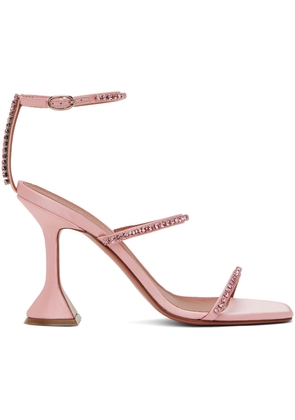Amina Muaddi Pink Gilda Heeled Sandals