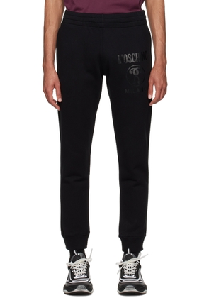 Moschino Black Double Question Mark Sweatpants