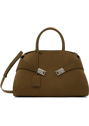 Ferragamo Brown Medium Hug Top Handle Bag