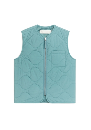 Quilted Liner Vest - Turquoise